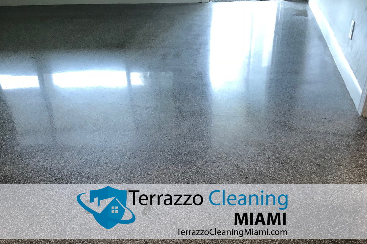 Terrazzo Floor Clean Process Miami