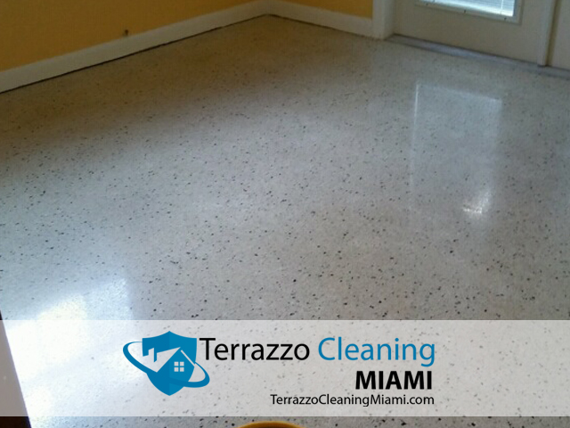 Terrazzo Tile Cleaning Process Miami